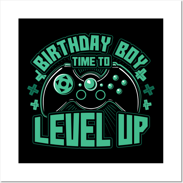 Birthday Boy Time to Level Up Wall Art by aneisha